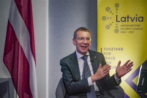 Latvia’s president says West must arm Ukraine to keep Russia from future global adventures
